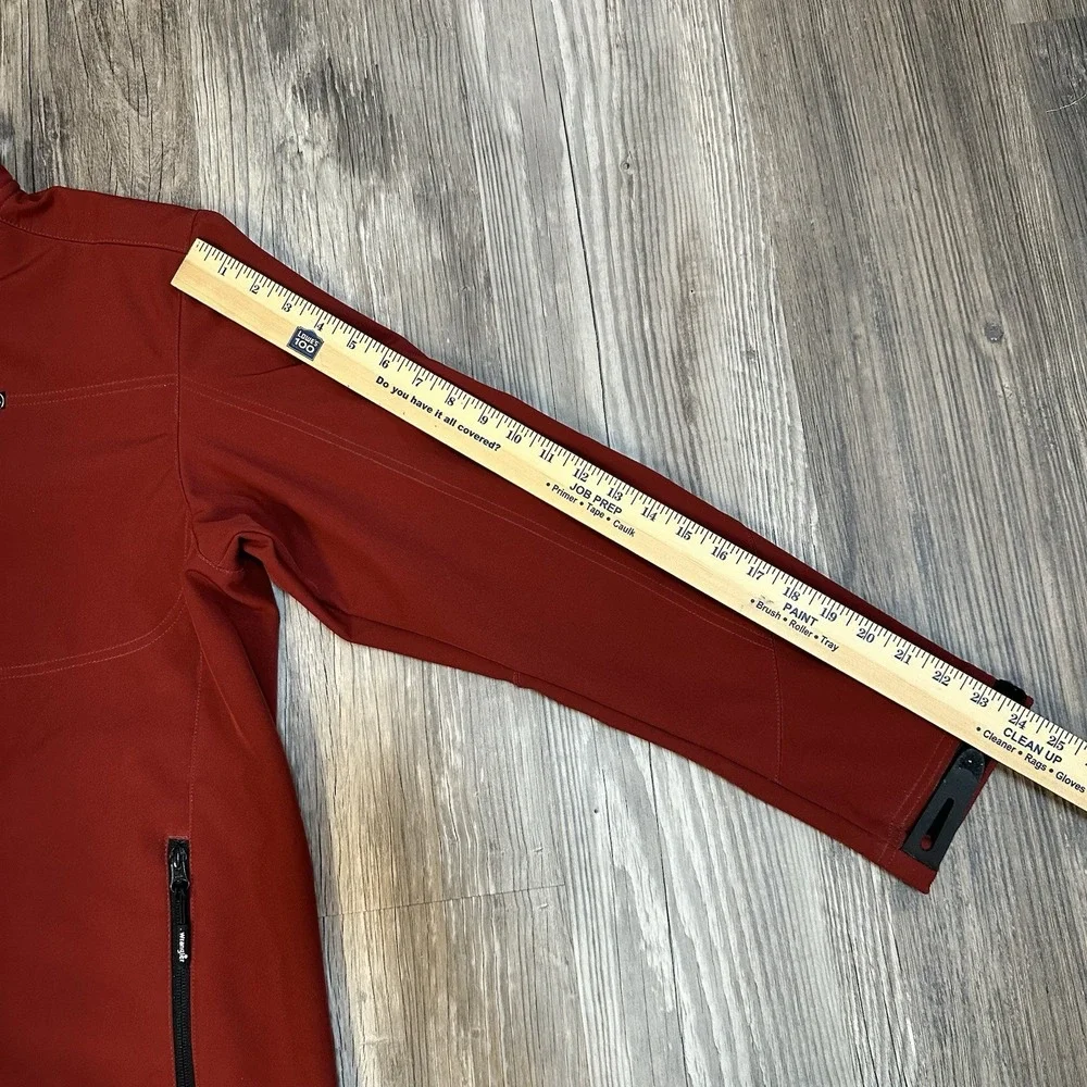 ATG by Wrangler Men's Trail Jacket Size Medium Red Black Trim‎ Zipper